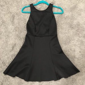 Black backless dress
